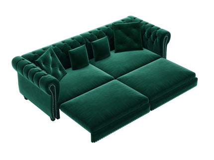 3 In 1 Pull Out Convertible Sleeper Sofa Bed, King Size, Chaise Lounge