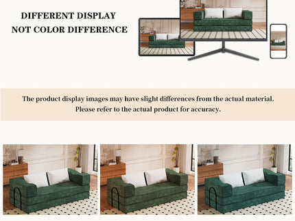 3 Seat Folding Floor Couch & King Size Bed Mattress