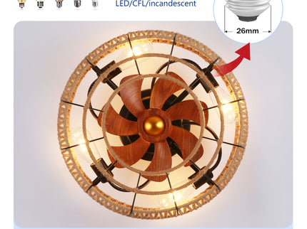 Flush Mount Ceiling Fan With Light Kit (Not Included Bulbs), Remote Control - Matte Black