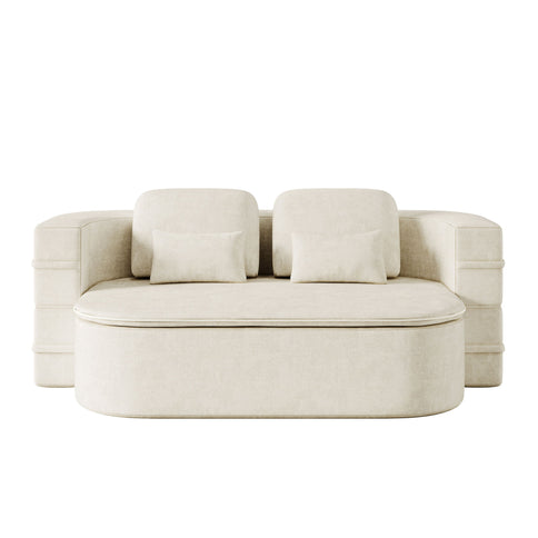 2 In 1 Foldable Sofa Bed With Multi Functional Blanket, Floor Lounge Sofa