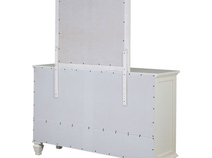 Dennis - 11 Drawer Dresser With Mirror - Cream White