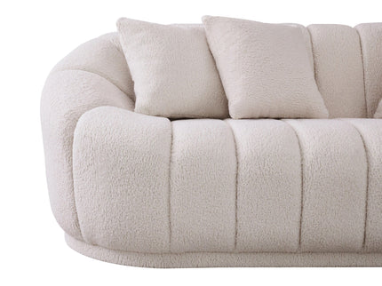 Maximilian - Modern Japandi Style Tight Back Boucle Couches
