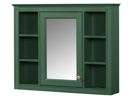 Wall Mounted Medicine Cabinet With Mirror, Storage Cabinet Featuring 6 Open Shelves And Adjustable Interior