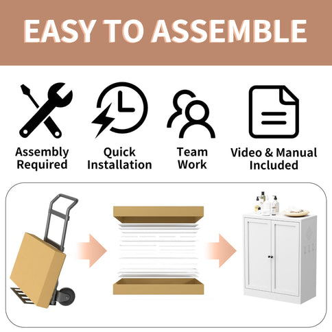 Pantry Cabinet With Adjustable Shelves Freestanding Kitchen Storage Organizer - White