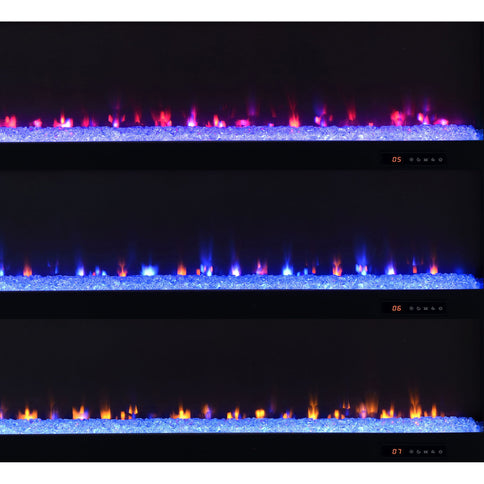 Joselyn - Fireplace TV Stand With Flame Visualizer - Black