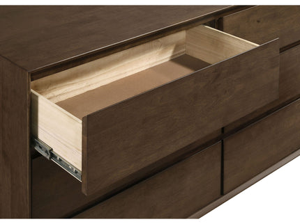Hemlock - 6 Drawer Dresser With Mirror - Brown