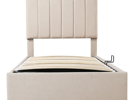 Upholstered Platform Bed With A Hydraulic Storage System