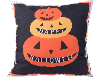 Halloween Pumpkin Pillow - Black / Orange