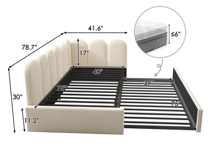 Upholstered Daybed With Pull-Out Bed