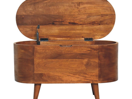 Rounded Lid Up Blanket Box