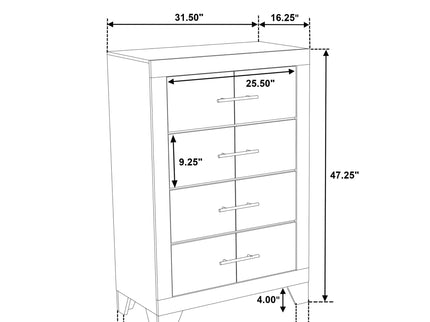 Strout - 4 Drawer Chest - Cream