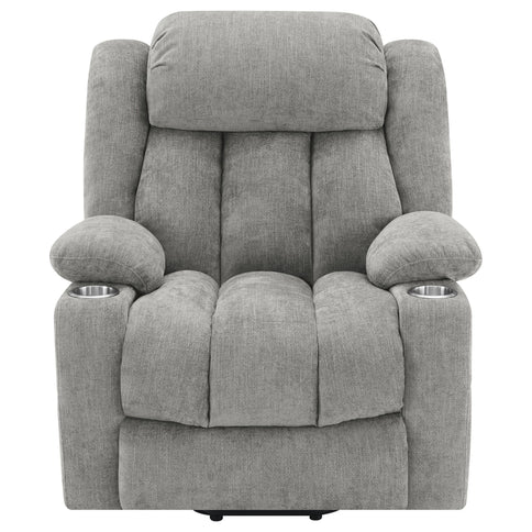 Beca - Upholstered Power Lift Recliner With Cupholders And USB Charging