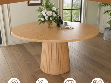 Round Dining Table With Strip Base