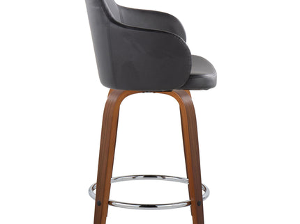 Boyne - Contemporary Fixed Height Counter Stool With Swivel With Round Footrest (Set of 2)