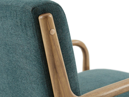 Mid-Century Style Lounge Chair With Upholstered Seat