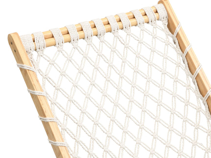 Bamboo Weaving Chair Set With Handwoven Rope For Patio And Living Spaces - Natural