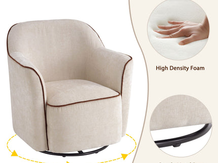 360° Swivel Accent Chair With Flared Arms