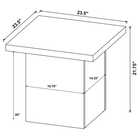 Eldridge - Coffee Table Set With Square Tops