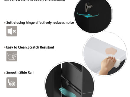 Bathroom Vanity With Sink Combo, Storage Cabinet, Freestanding Set With 3 Drawers & Soft Closing Doors