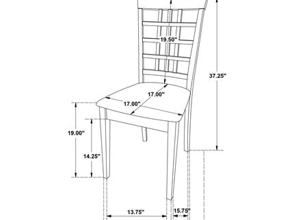Lattice Back Side Chair (Set of 2) - Brown