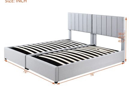 Upholstered Platform Bed With A Hydraulic Storage System