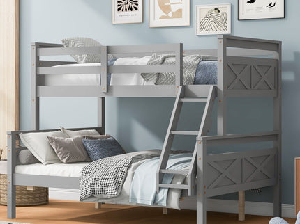 Bunk Bed With Ladder And Safety Guardrail