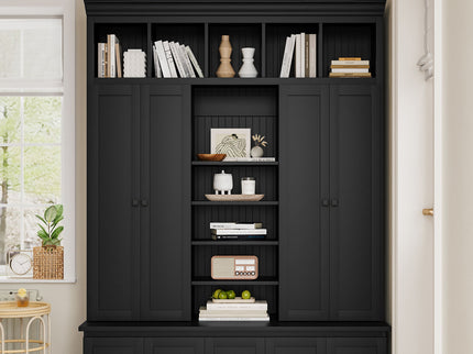 Hall Tree With Bench And 5 Storage Cubbies