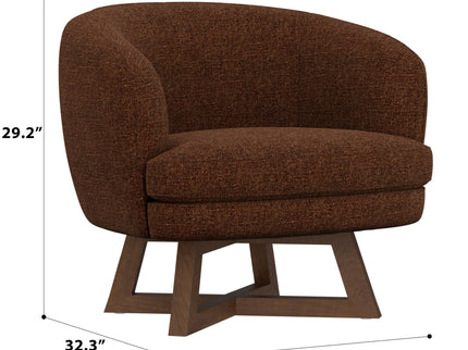 Swivel Accent Chair With Sculptural Base