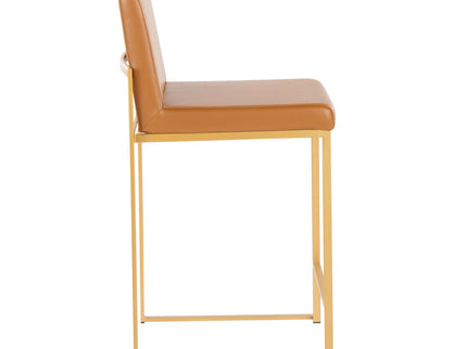 Fuji - Contemporary High Back Barstool (Set of 2)