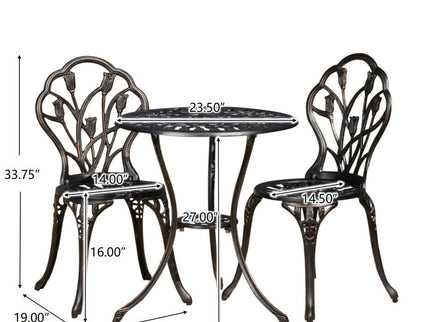 Nassau - Cast 3 Piece Bistro Set
