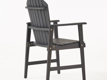 Outdoor Weather Resistant Acacia Wood Adirondack Dining Chairs (Set of 2)
