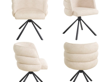 270 Degree Swivel Upholstered Desk Chairs (Set of 2)