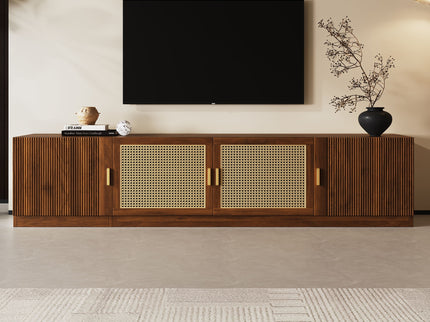 TV Stand, Media Console With Adjustable Shelves - Walnut