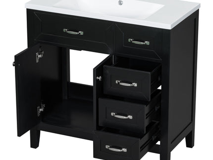 Modern Bathroom Vanity With Sink, Freestanding With Drawers And Doors