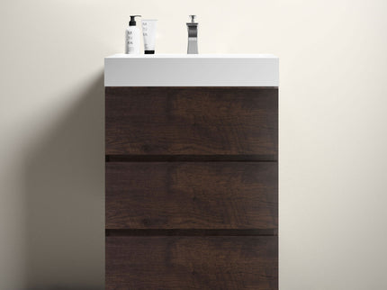 Alice - Bathroom Vanity With Large Storage Freestanding Bathroom Vanity, Sink For Modern Bathroom, One-Piece Sink Basin Without Drain And Faucet