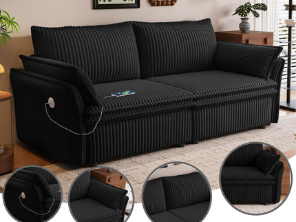 2 In 1 Convertible Sofa Bed, Multi Functional Living Room Furniture