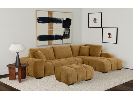 Florence - Upholstered L Shaped Sectional Sofa - Amber