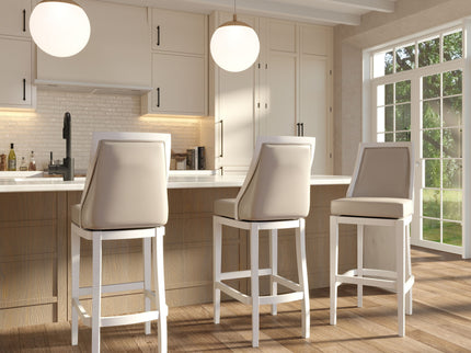 Modern Swivel Stool With Tall Back