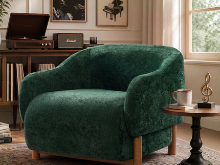 Modern Accent Chair With Recessed Arms And Tight Back