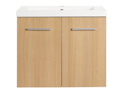 Floating Bathroom Vanity With Sink, Wall Mounted Double Door Storage