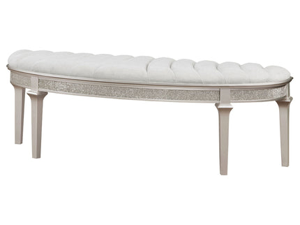 Colwood - Upholstered Curved With Channel Tufting And Slender Tapered Legs - Silver Gray