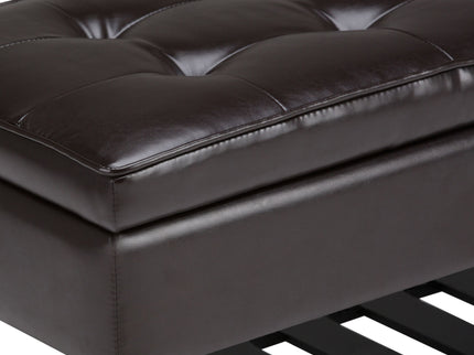 Cosmopolitan - Storage Ottoman Bench With Open Bottom - Tanners Brown