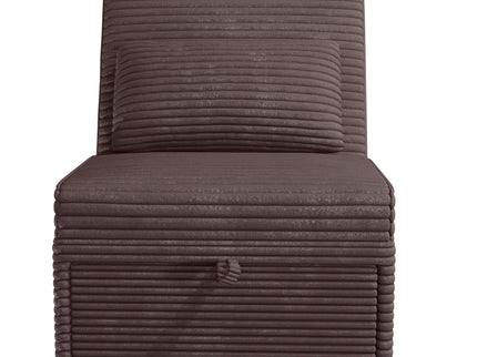 Sleeper Sofa Chair With Plush Cushion And Pull Out Bed Convertible Couch With Matching Pillow - Chocolate