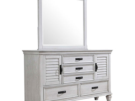 Lockeford - 5 Drawer Dresser With Mirror - White