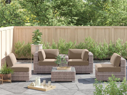 Outdoor Wicker Seating Group With Cushions