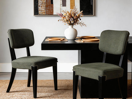 Contemporary Armless Dining Chairs (Set of 2)