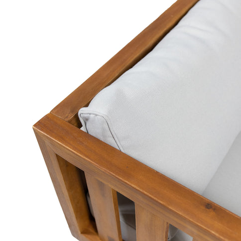 Claremont - 3 Seater Daybed Teak Acacia Wood Water Resistant Cushions