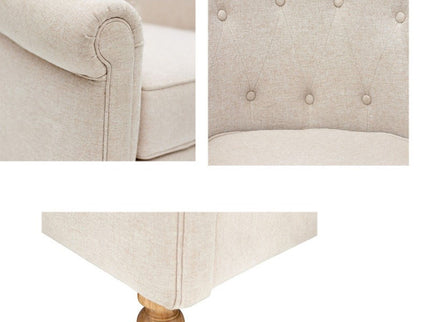 Fayette - Tufted Accent Arm Chair - Cream