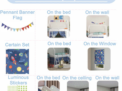 Jack - House Loft Bed With Slide And Curtain Set