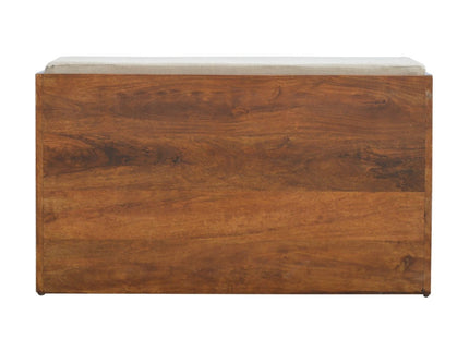 Pull Out Shoe Bench - Chestnut / Mud Linen